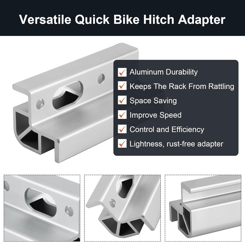 HEBRAR 1.25 to 2 inch Hitch Adapter for Kuat Hitch Adapter Riser, D101 Bike Rack Hitch Adapter Replacement for Kuat Bike Rack Parts Compatible with Kuat Sherpa 2.0, NV 2.0, NV Base 2.0, Alpha, Beta Racks - Image 5